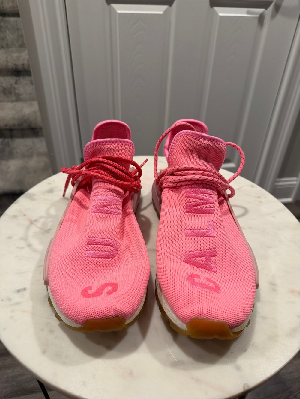 adidas NMD Human Race Pink Athletic Slip-On Sneakers